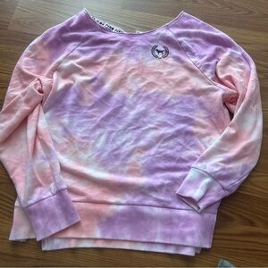 Victoria secret pink Pink and Purple Tie-Dye Sweatshirt